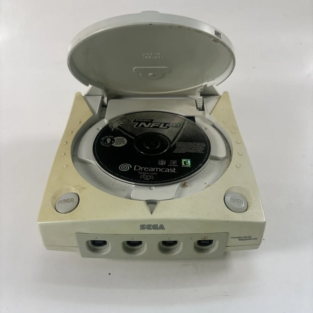 Sega Dreamcast Console HKT-3020 w/ NFL 2K2 Game Untested AS-IS